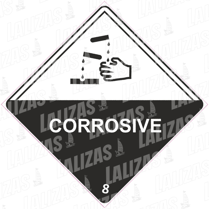 Corrosive White Hand, Hazard Wrn Diamond #2298Ll Cl8 image