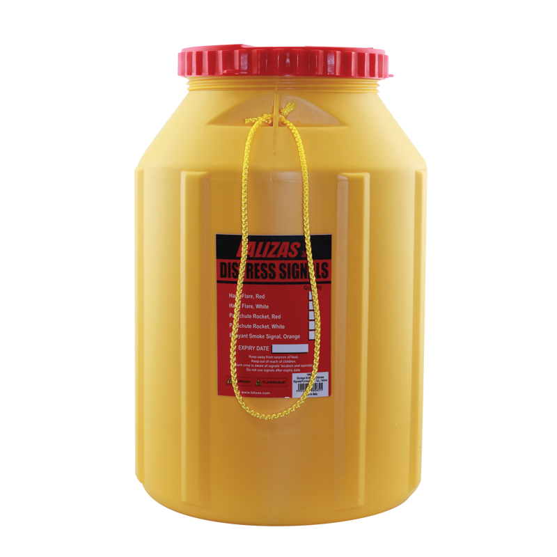 LALIZAS Storage Bottle for Distress Signals/Pyrotechnics 12L,Yellow