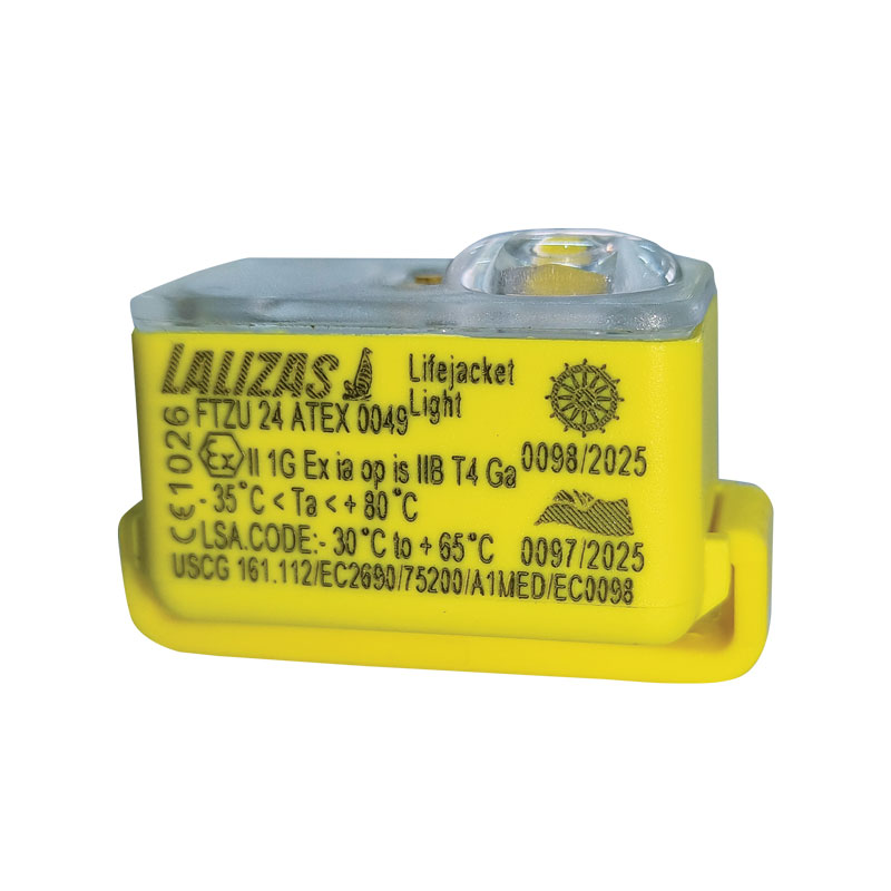 LALIZAS Lifejacket LED Flashing Light"Safelite IV"ON-OFFwater activat.,USCG-SOLAS/MED-MER-ATEX-IECEx image